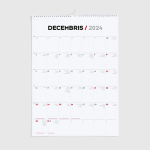 Klasisks sienas kalendārs - plānotājs 2024
