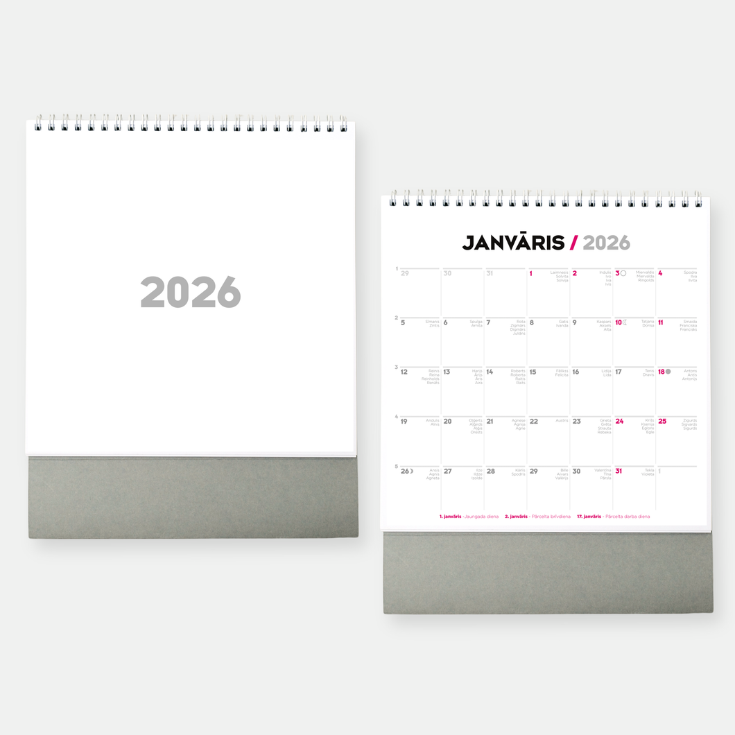 Galda kalendārs - plānotājs 2026