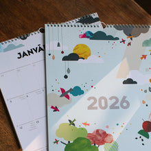 Load image into Gallery viewer, Klasisks sienas kalendārs - plānotājs ar ilustrācijām 2026