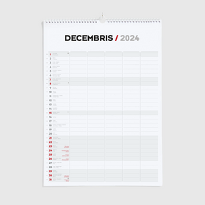 Vertikāls sienas kalendārs - plānotājs 2024