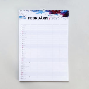 Vertikāls sienas kalendārs - plānotājs ar ilustrācijām 2023