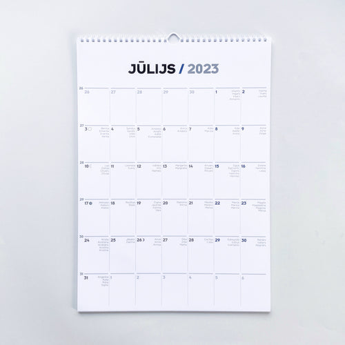 Klasisks sienas kalendārs - plānotājs 2023